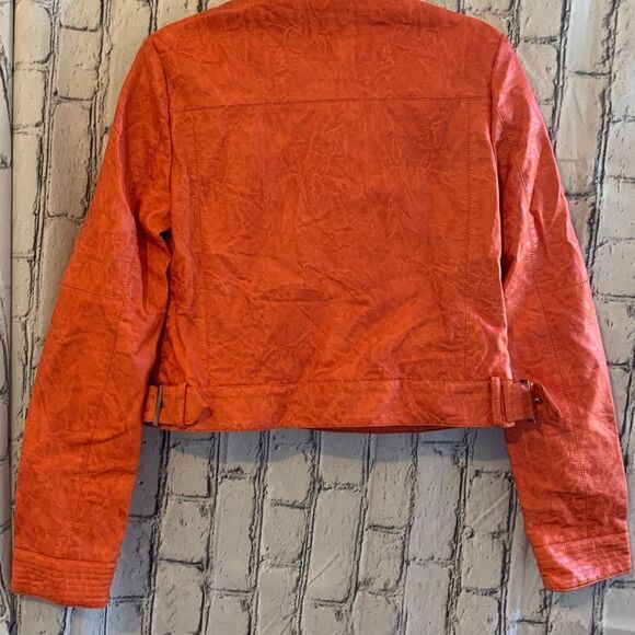 BB Dakota Teagan Orange Motor Jacket NWT - Picture 4 of 11
